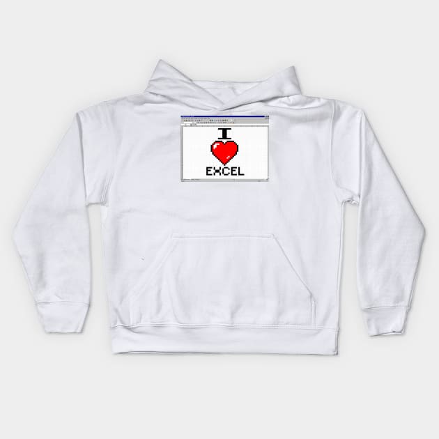 I LOVE EXCEL Kids Hoodie by tvshirts